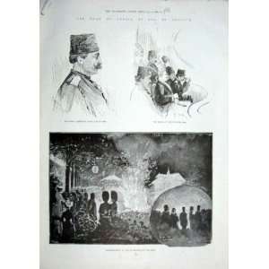Shah Persia At Spa Belgium 1889 Antique Print
