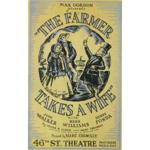  Farmer Takes A Wife, The (Broadway)   Movie Poster   27 x 
