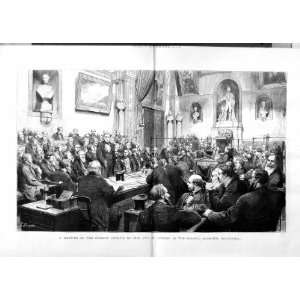  1875 COUNCIL MEETING CITY LONDON GUILDHALL CHAMBER