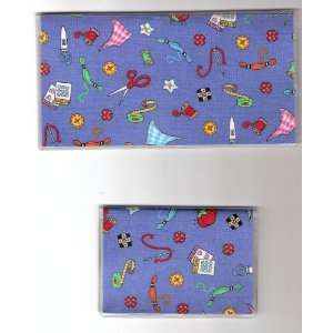    Checkbook Cover Debit Set Sewing Notions Blue: Everything Else