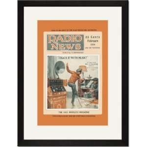   /Matted Print 17x23, Radio News Crack It with Music