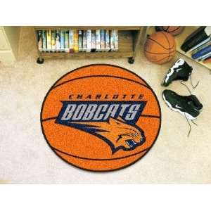 Charlotte Bobcats Basketball Shaped Area Rug Welcome/Door Mat  