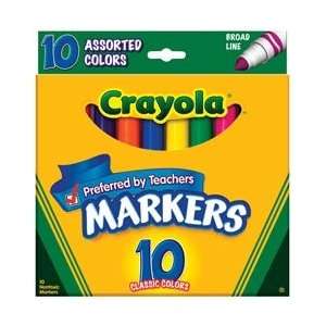  Crayola Broad Line Markers 10/Pkg Assorted Colors 58 7725 
