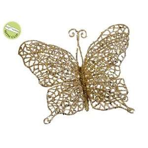  Mesh Butterfly Brooch with Clip, Gold Beauty