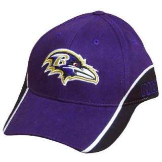 NFL BALTIMORE RAVENS PURPLE GOLD BLACK VELCRO HAT CAP  