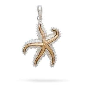  14Kt./Sterling Silver Starfish Charm: Jewelry