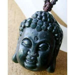  Black Meteorite Stone Tibetan Buddhist Kwan yin Head 
