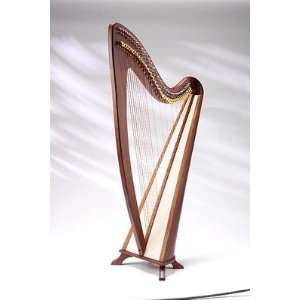   Harp, 38 Strings With Semitones, Solid Rosewood Musical Instruments