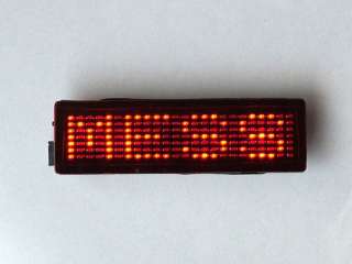 PROGRAMMABLE SCROLLING LED NAME BADGE TAG MESSAGE RED  