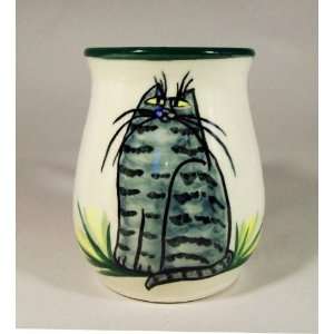  Tabby Cat Ceramic Mug created by Moonfire Pottery: Kitchen & Dining