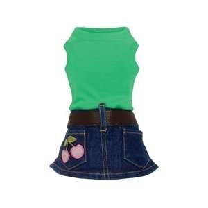  Green Cherry Mini Skirt