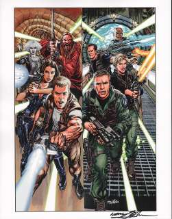 Sci Fi Channel STARGATE & FAR SCAPE Limited Edition PRINT HAND SIGNED 