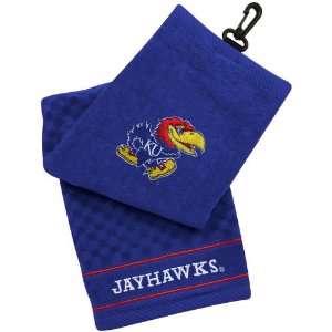  NCAA Kansas Jayhawks Royal Blue Embroidered Team Logo Tri 