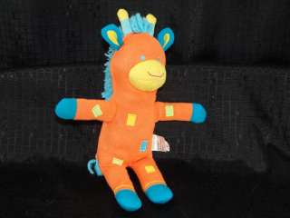 Amy Coe Orange Giraffe Sock Monkey Plush Stuffed Animal  