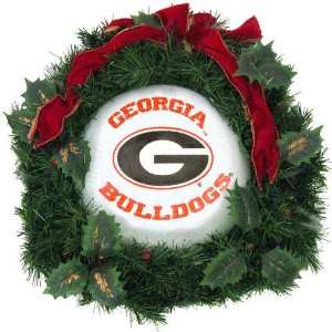  Georgia Bulldogs Fiber Optic Wreath