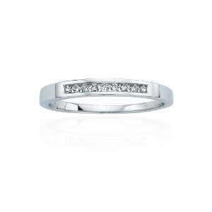   Silver 0.09 ct. Cubic Zirconia Wedding Band Puresplash Jewelry