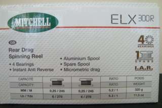Mitchell Fishing / spinning Reel ELX 300R rear drag 4bb  