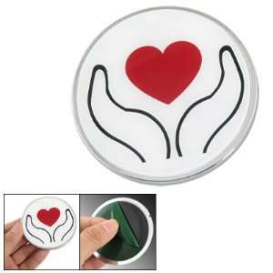  Amico Hands Cupping Heart Pattern Car Sticker Emblem Decor 