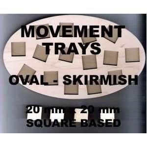   Tray Oval Skirmish Tray for 1 5 25mm Square Bases
