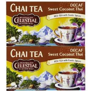   Seasonings Decaf Sweet Coconut Thai Chai Tea Bags, 20 ct, 2 pk