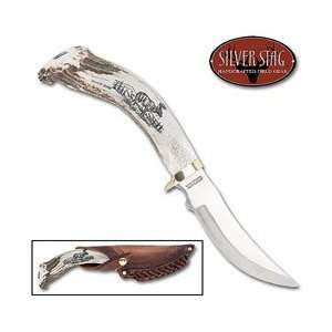  Silver Stag Scrimshaw Mountain Edge Knife Sports 