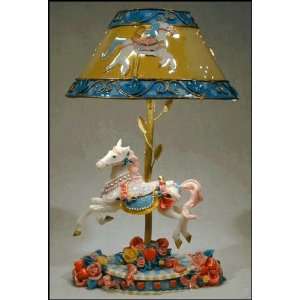   : Carousel Horse Candle Lamp with Metal Shade (AC): Home Improvement