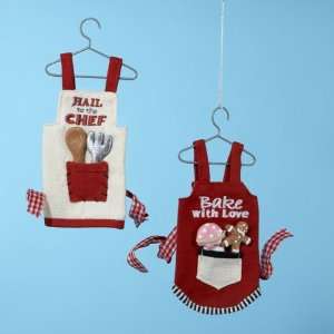 Club Pack of 12 Gingerbread Kisses Fabric Apron Christmas Ornaments 6 