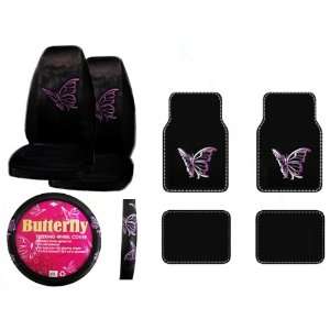   Seat Covers and 1 Comfort Grip Steering Wheel Cover   Multiple Purple
