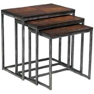  Three Tiered Brown Cherry Nesting Tables: Home & Kitchen