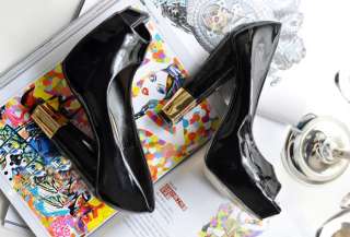 Ladies Peep Toe Shiny Patent Leather Platform High Heels Pumps New 