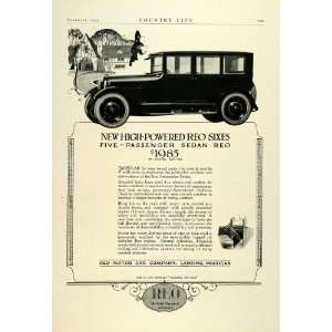 1923 Ad Antique Enclosed Reo Six Sedan American Motor Car 