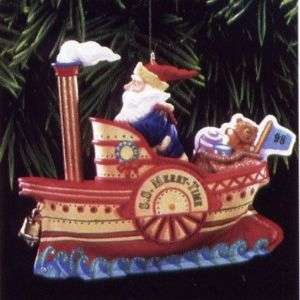 Hallmark 1998 Cruising into Christmas Ornament TIN Boat  