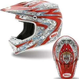  Bell MX 1 Bones Full Face Helmet Small  Red: Automotive