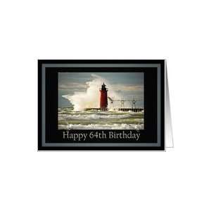   birthday lighthouse storm wave nautical coastal Card Toys & Games
