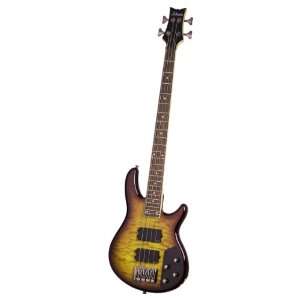  Schecter Raiden Elite 4 Bass   Tobacco Sunburst Musical 