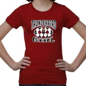  Southern Utah Thunderbirds Youth Argyle Girl T Shirt   Red 