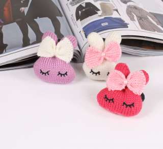 New Cute Rabbit Bowknot Ponytail Holder Hair Tie Band  