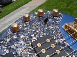 Music Man Stingray 5 HH Bass Guitar Pearl Blue Gold Hardware Ernie 