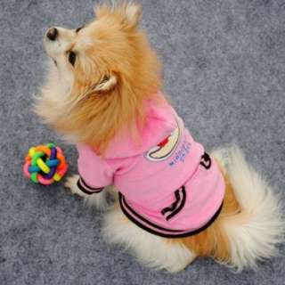 Cute Dog Puppy Pet Lovely Coat Apparel Costume Clothing free shipping 