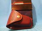 schrade handcuff belt sheath brown leather construction expedited 