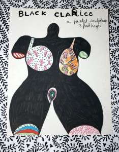 Niki de Saint Phalle, NANAS 1966 Mourlot litho, BLACK CLARICE, IOLAS 
