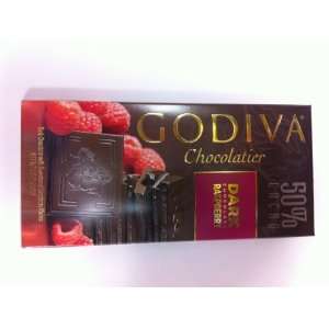 Godiva Chocolatier 50% Cacao Dark Chocolate with Raspberry, 3.5 Oz 