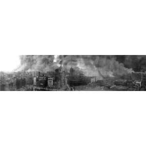   : PANORAMA OF SAN FRANCISCO CALIFORNIA ON FIRE 1906: Everything Else