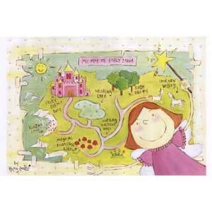  Map of Fairy Island by Helen Doodle 17x12 Kitchen 