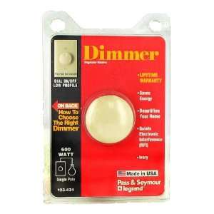  Pass & Seymour Dimmer Low Profile Dial On/Off Dimmer
