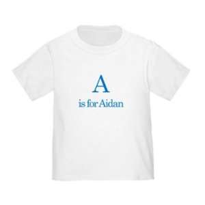  Personalized A is for Aidan Infant Toddler Shirt Baby