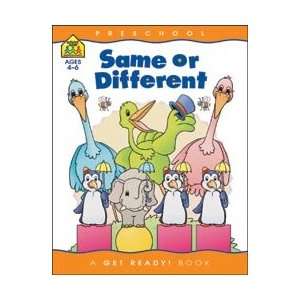  School Zone Preschool Workbooks 32 Pages Same Or Different 