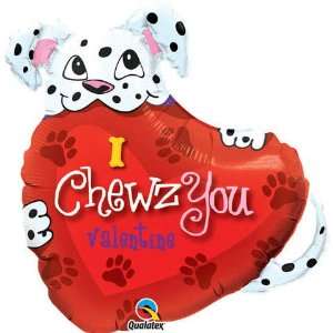  I Chewz You Puppy Valentines Day 27 Mylar Balloon Toys & Games