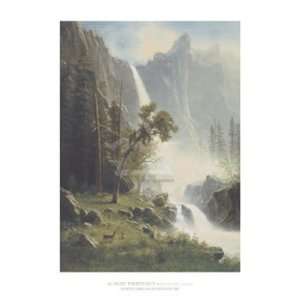 26x36) Albert Bierstadt Bridal Veil Falls Yosemite, ca 1871 73 Art 