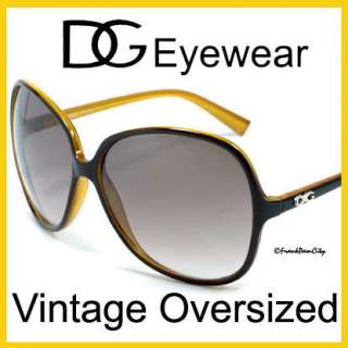 Vintage Oversized Fashion Sunglasses   Brown D104  